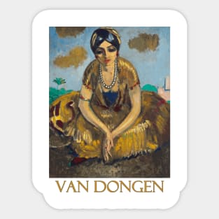 Egyptian in Pearl Necklace (1913) by Kees van Dongen Sticker